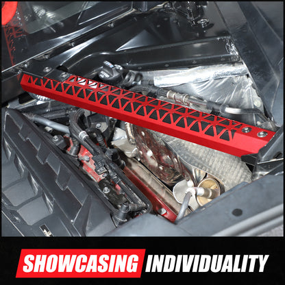Hollowed Red Engine Bay Crossmember Panel Trim Cover For Corvette C8 Coupe 20+ 10