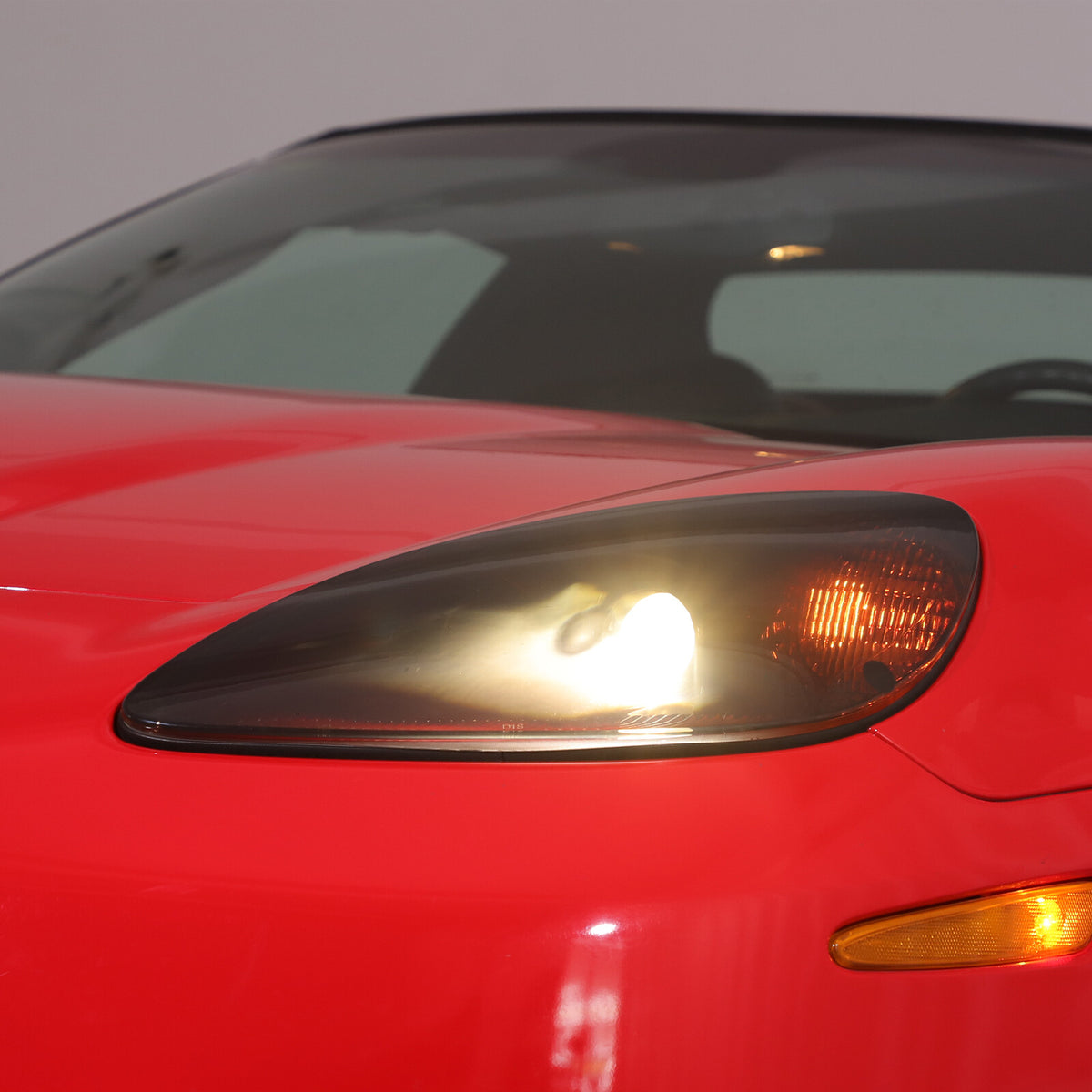 Smoked Blackout Headlight Lamp Cover Bezel Overlay Trim For Corvette C6 2005-13 15