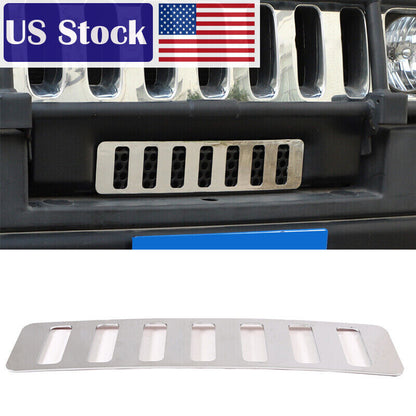 Chrome Front bumper Lower Grille Trim Cover Fit For Hummer H2 SUV SUT 2003-09 US 2