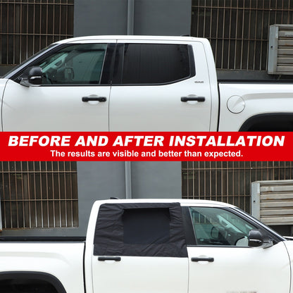 Rear Window Sun Shade Sun Visor Protector Sunshade For Toyota Tundra 2022+ 4