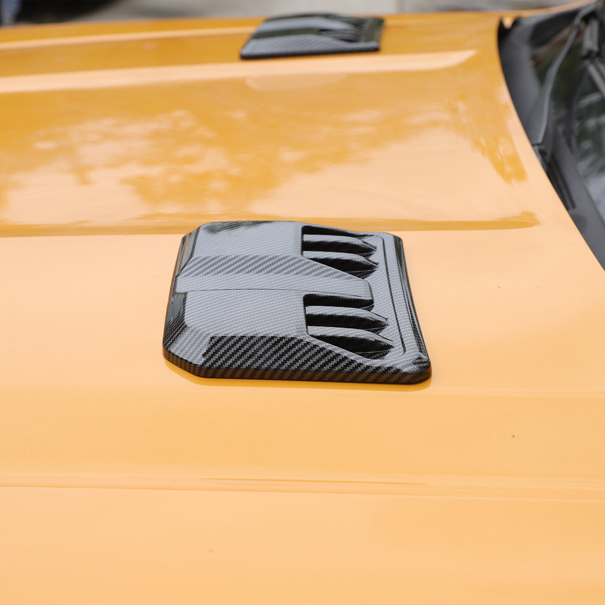 ABS Carbon Fiber Hood Engine Air Vent Cover Trim For Ford Ranger T9 2023-2024 16