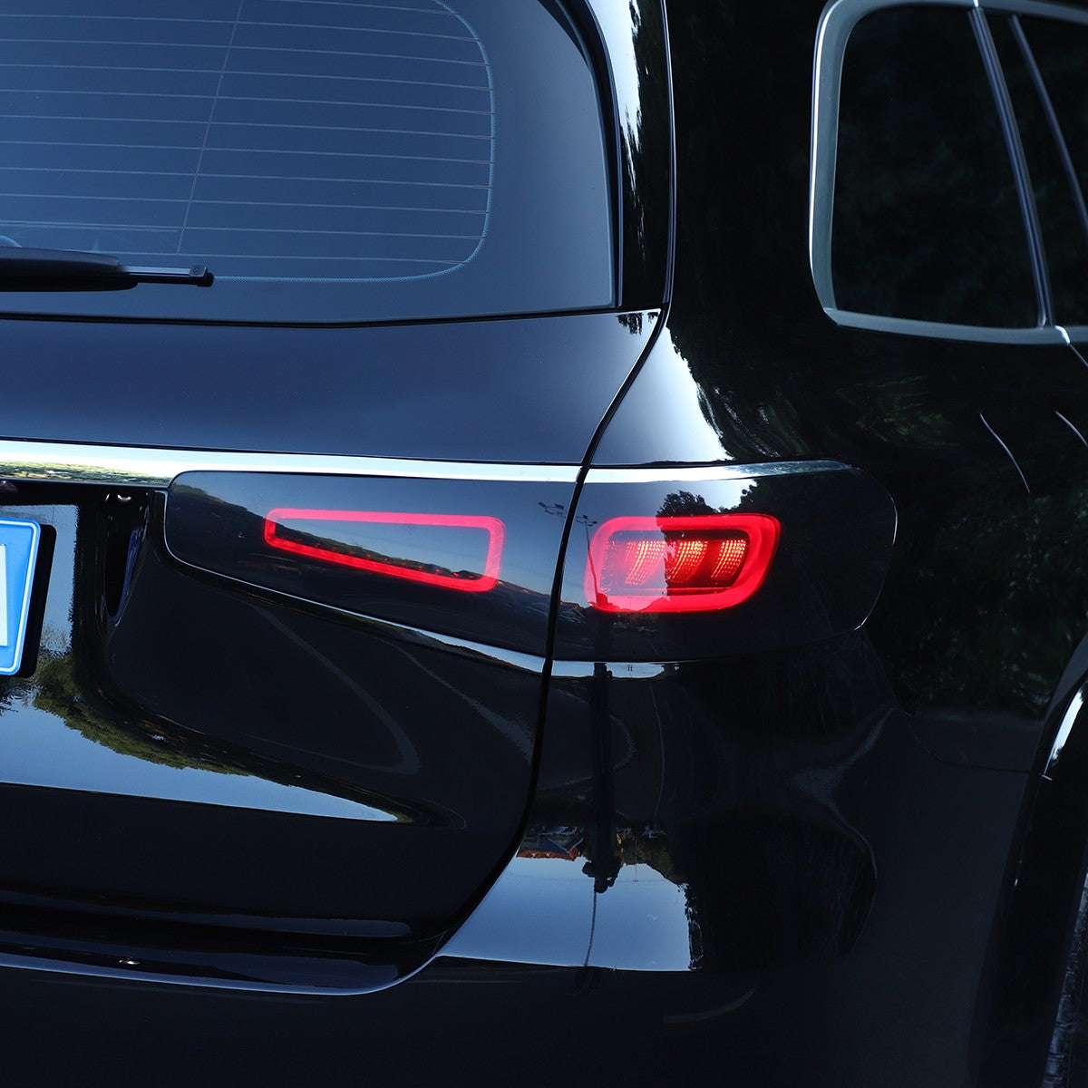 Smoked Tail Light Cover Rear Light Guard Bezel Trim For Benz GLS 20-22 US 19