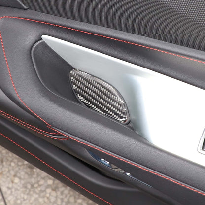 Carbon fiber Window Lift & Door Handle Storage Mat Sticker for Corvette C8 20-26 8