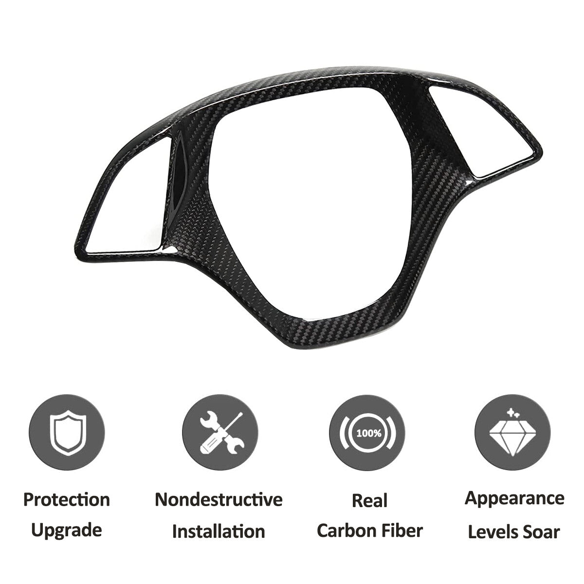Real Carbon Fiber Interior Dashboard Trim Cover Decor Kit For Corvette C7 14-19 44