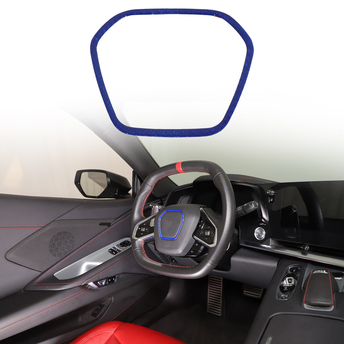 Blue Real Carbon Fiber Full Interior Set Decor Trim Kit for Corvette C8 20-25 - Variants 21-25 16