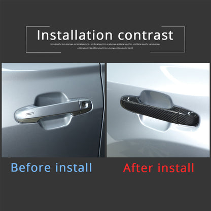 Real Carbon Fiber Exterior Door Handle Cover Trim For Subaru Forester XV 2019-22 13