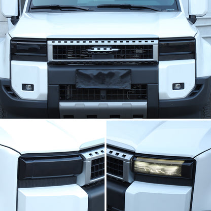 Black Smoked Front Headlight Len Cover For Toyota Land Cruiser LC250 24+ 7
