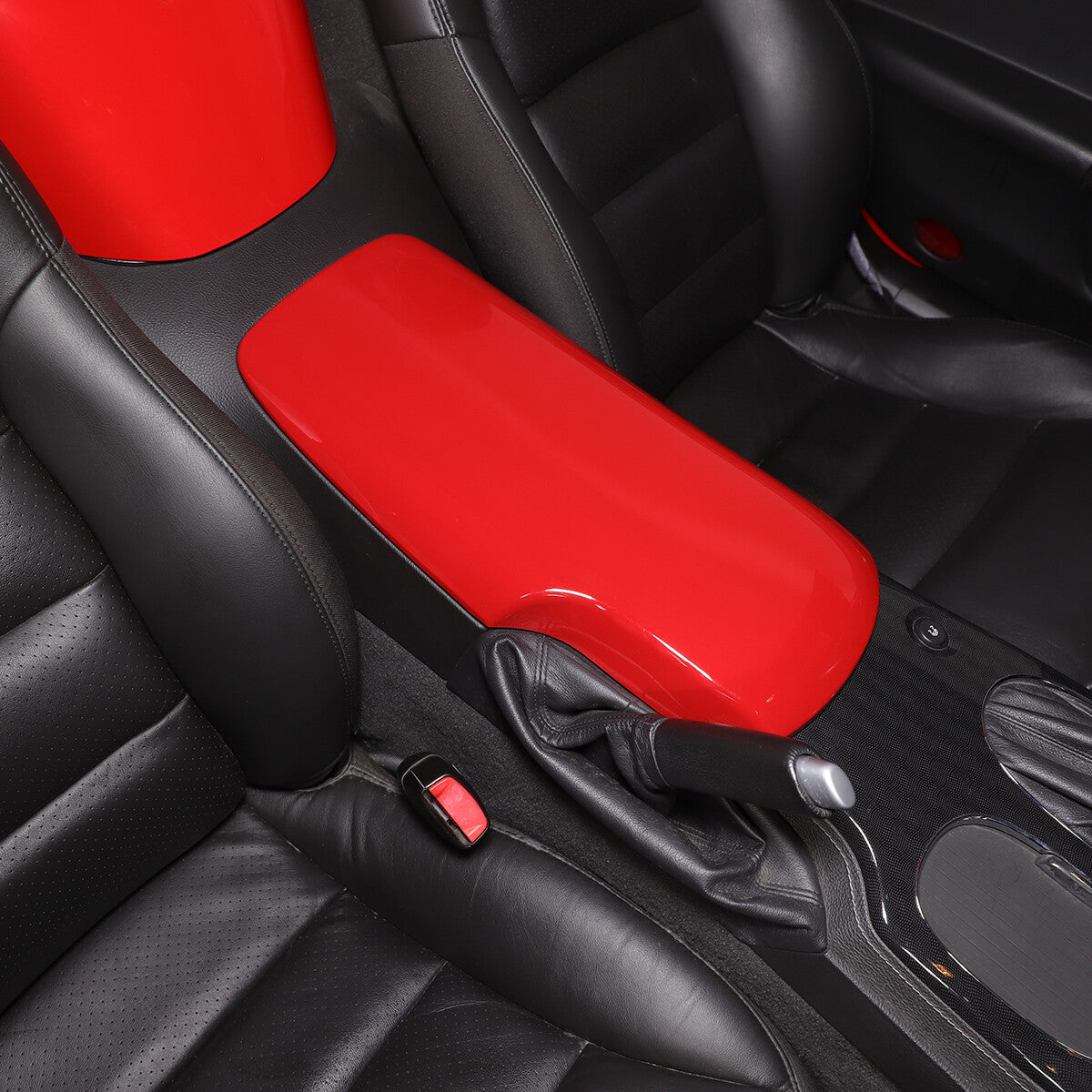 Red Center Console Armrest Box Cover Trim For Corvette C6 2005-2013 US 7