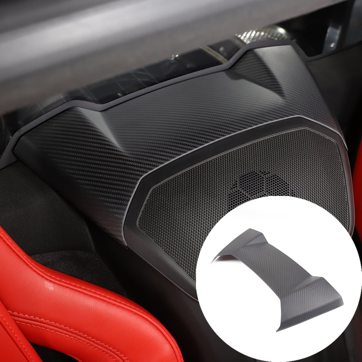 Matte Real Dry Carbon Fiber Interior Decor Trim Cover For Corvette C8 2020+ 78