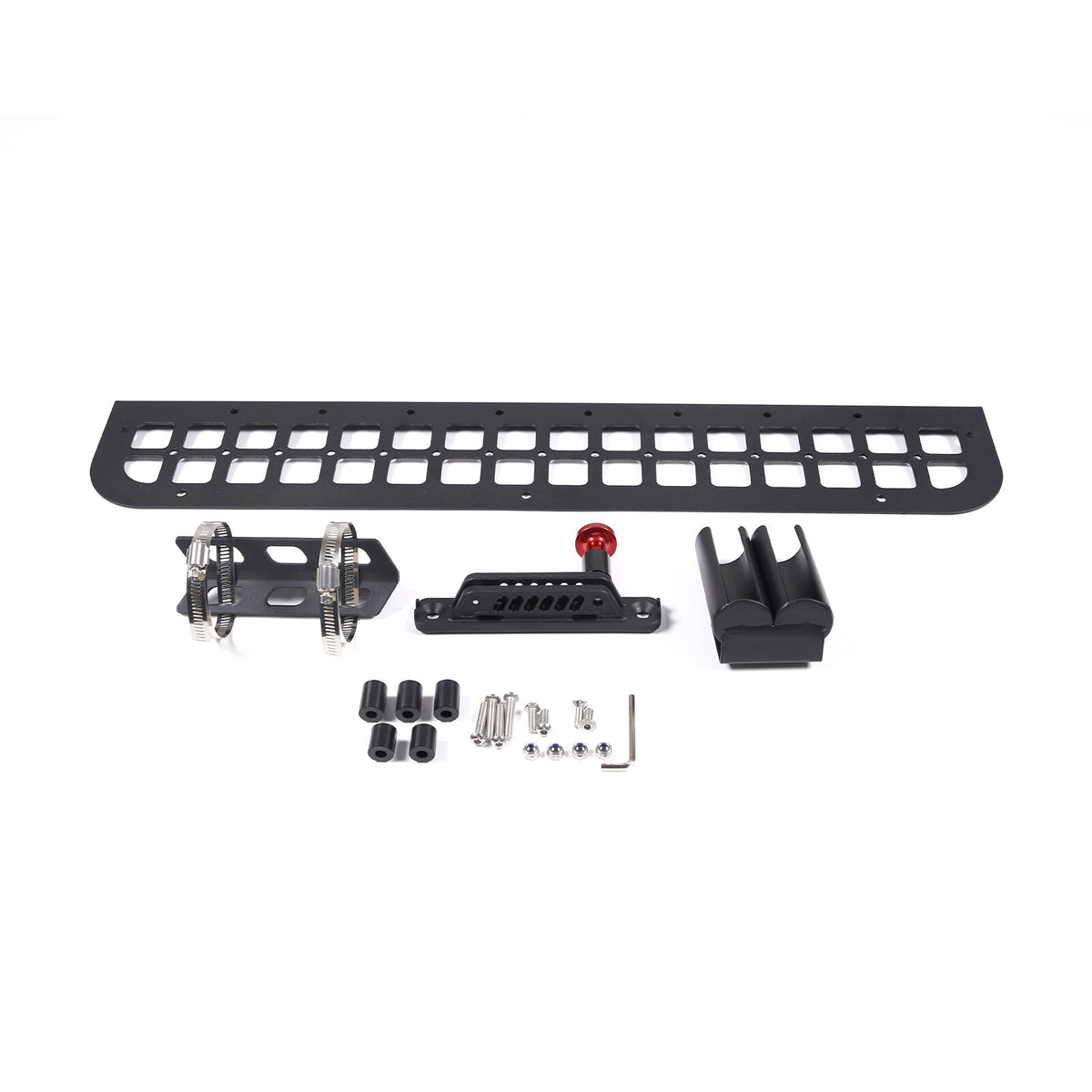 Black Alloy Cargo Box Trunk Rail Tool Mounting Bracket Fits LR Defender 2020-23 8