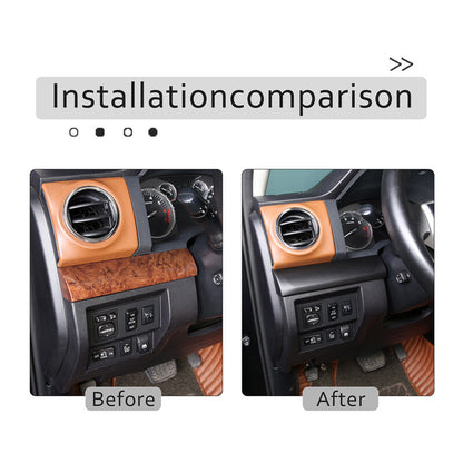 Matte Black Dashboard Center Console Panel Trim For Toyota Tun-dra 2014-21 4