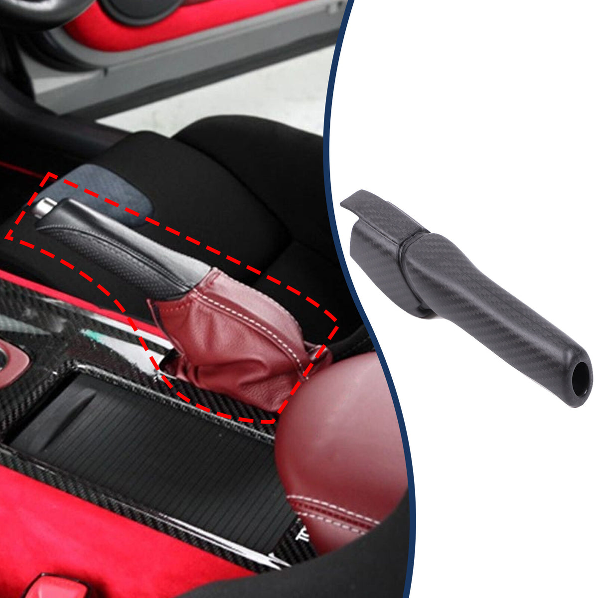 Matte Real Carbon Fiber Console Gear Shift Trim Sets For Nissan GTR R35 08-16 14
