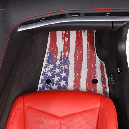US Flag Car Floor Mats Cargo Carpets Foot Pads For Corvette C8 2020-2026 15