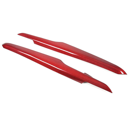Red Real Carbon Fiber Dash Panel Door Handle Trim Kit Accessory For Corvette C8 11