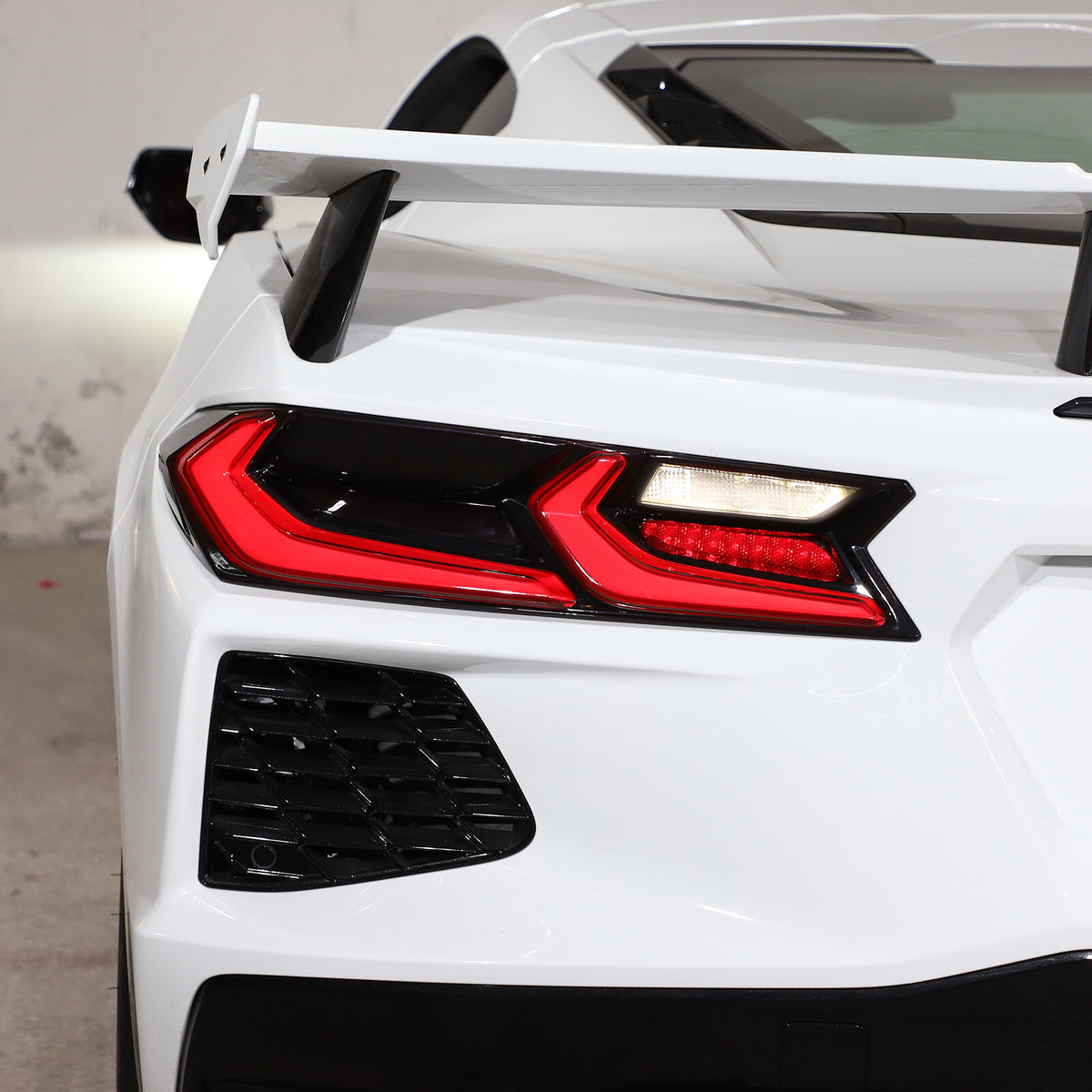 Smoked Front Headlight & Rear TailLight Blackout Trim Set For Corvette C8 20+ US 20