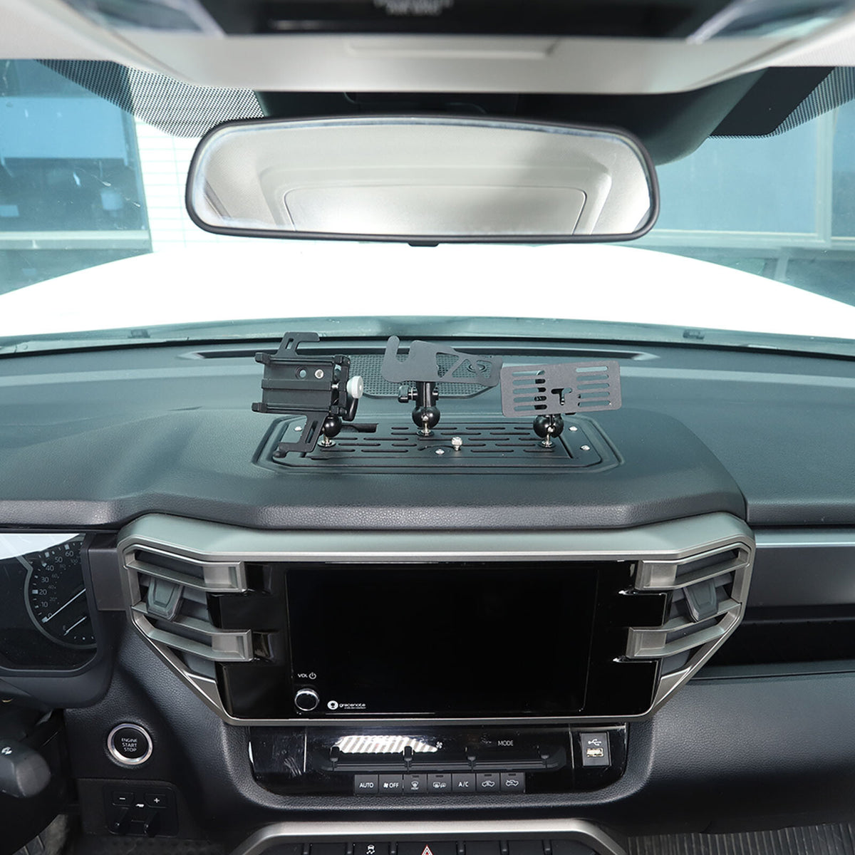 Dashboard mobile phone bracket Holder storage box Tray For Toyota Tundra 2022-26 4