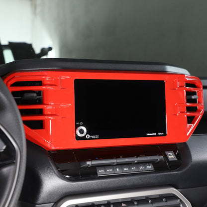 Red Interior Center Air vent Frame Trim Cover For Toyota Tundra 2022-2026 5