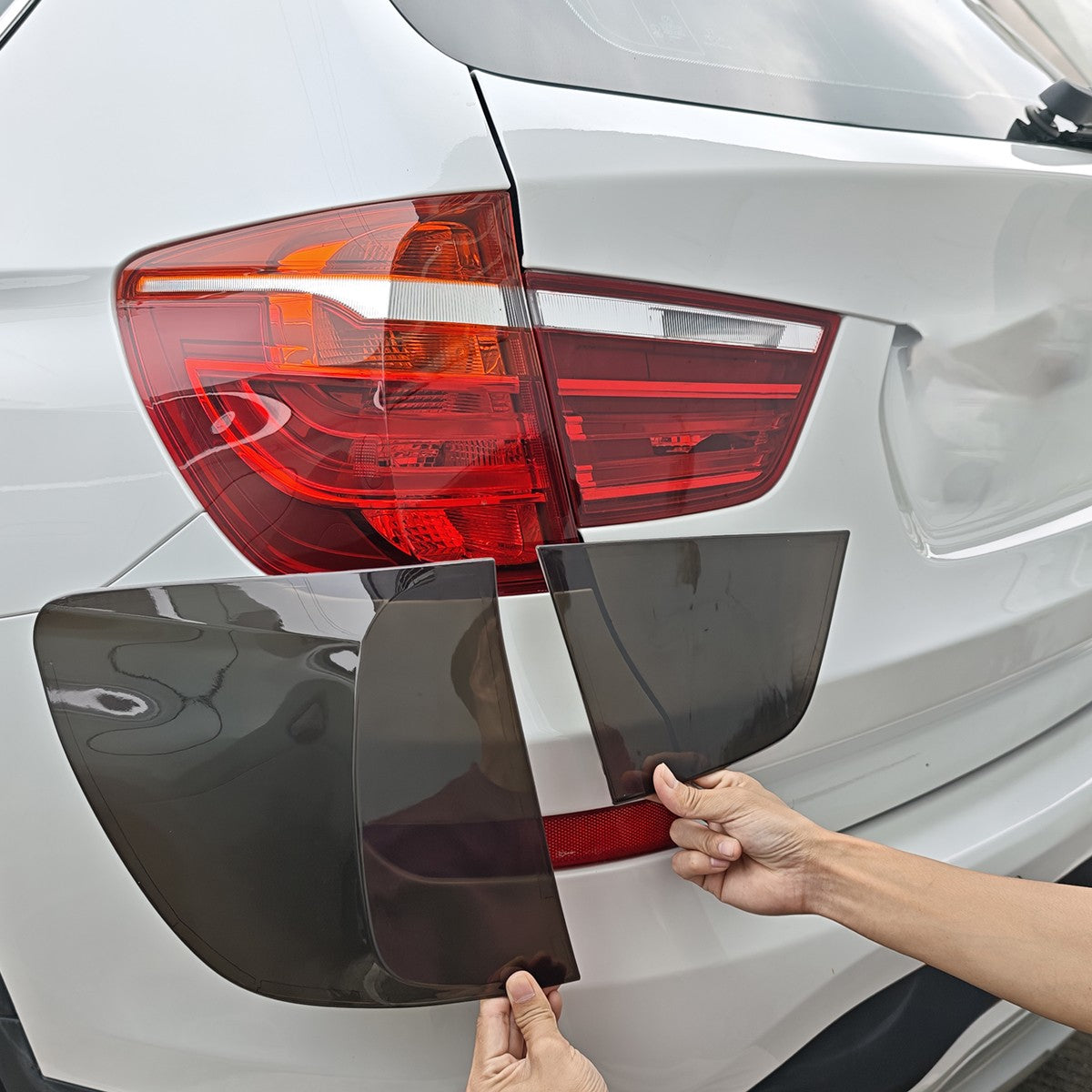 Black Smoked Gray ABS Taillight Cover Trim For BMW X3 F25 2011-2017 US 17
