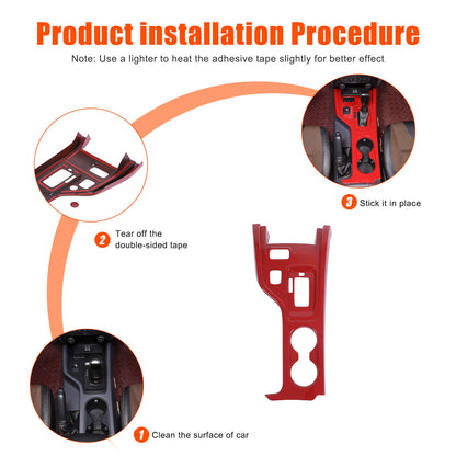 ABS Red Center Console Gear Shift Panel Trim For Ford Ranger T7 T8 2015-2021 20