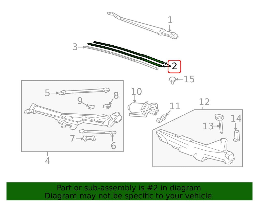 Honda OEM Wiper Blade Front RH LH 76620-SL0-307 76630-SL0-307 for NSX NA1 NA2 3
