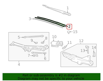 Honda OEM Wiper Blade Front RH LH 76620-SL0-307 76630-SL0-307 for NSX NA1 NA2 3