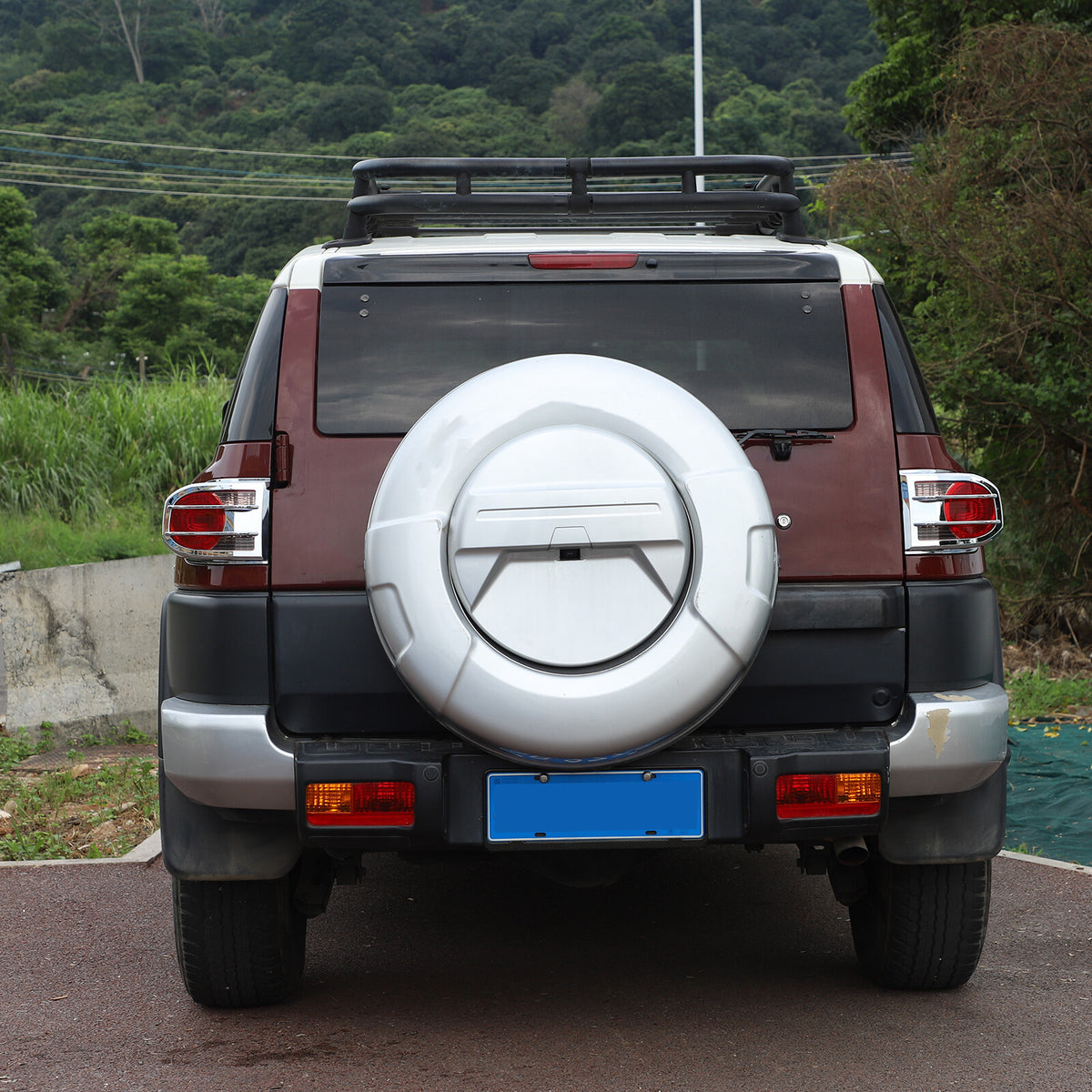 Chrome Silver Rear Tail Light Lamp Cover Trim For 2007-2014 Toyota FJ Cruiser 20