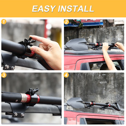 Lift Shovel Holder Offroad Roof Rack Bracket For LR Freelander 2 LR2 L359 07-15 7