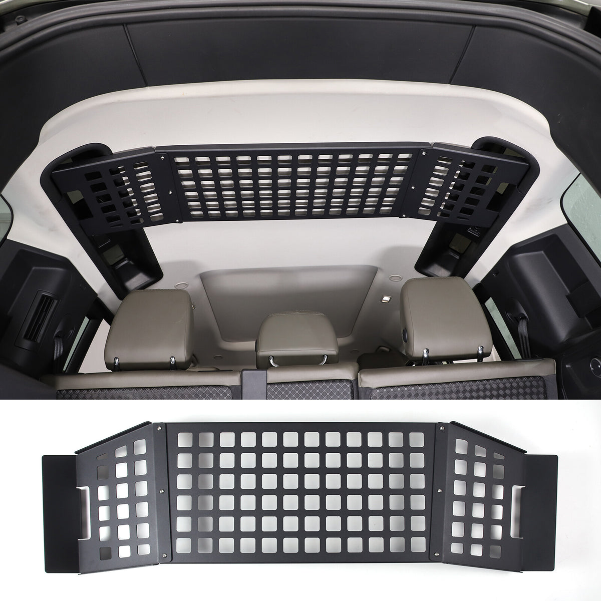 Front Roof Bag Storage Bracket Molle Panel Plate for Land Rover Defender 20-23 8