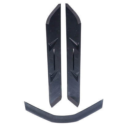 ABS Piano Black Rear Hood Wash Waterproof Trim Cover For Corvette C8 2020+ 12