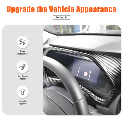 Carbon Fiber ABS Dashboard Instrument Trim For Toyota Grand Highlander 2024+ US 20