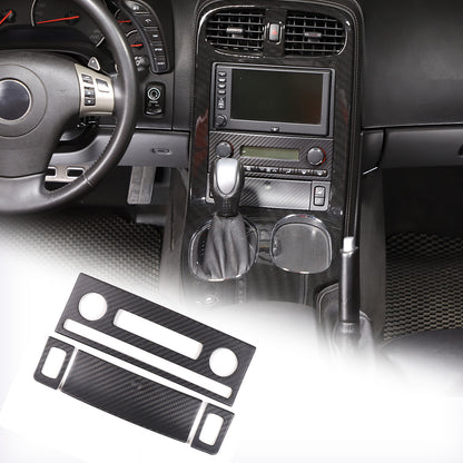 Matte Dry Real Carbon Fiber Center Console Trim Cover For Corvette C6 2005-13 5