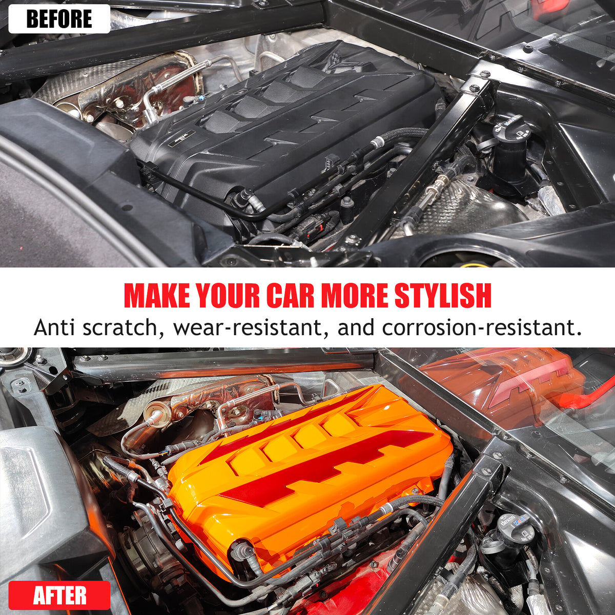 Replace Engine Hood Panel Trim Cover Cap For Corvette C8 Coupe 2020-26 - Variants 16-20 12