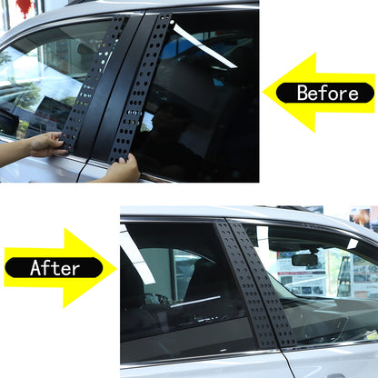 Black Window B pillar Post Protector Cover Trim For Subaru Forester 2019-2024 14