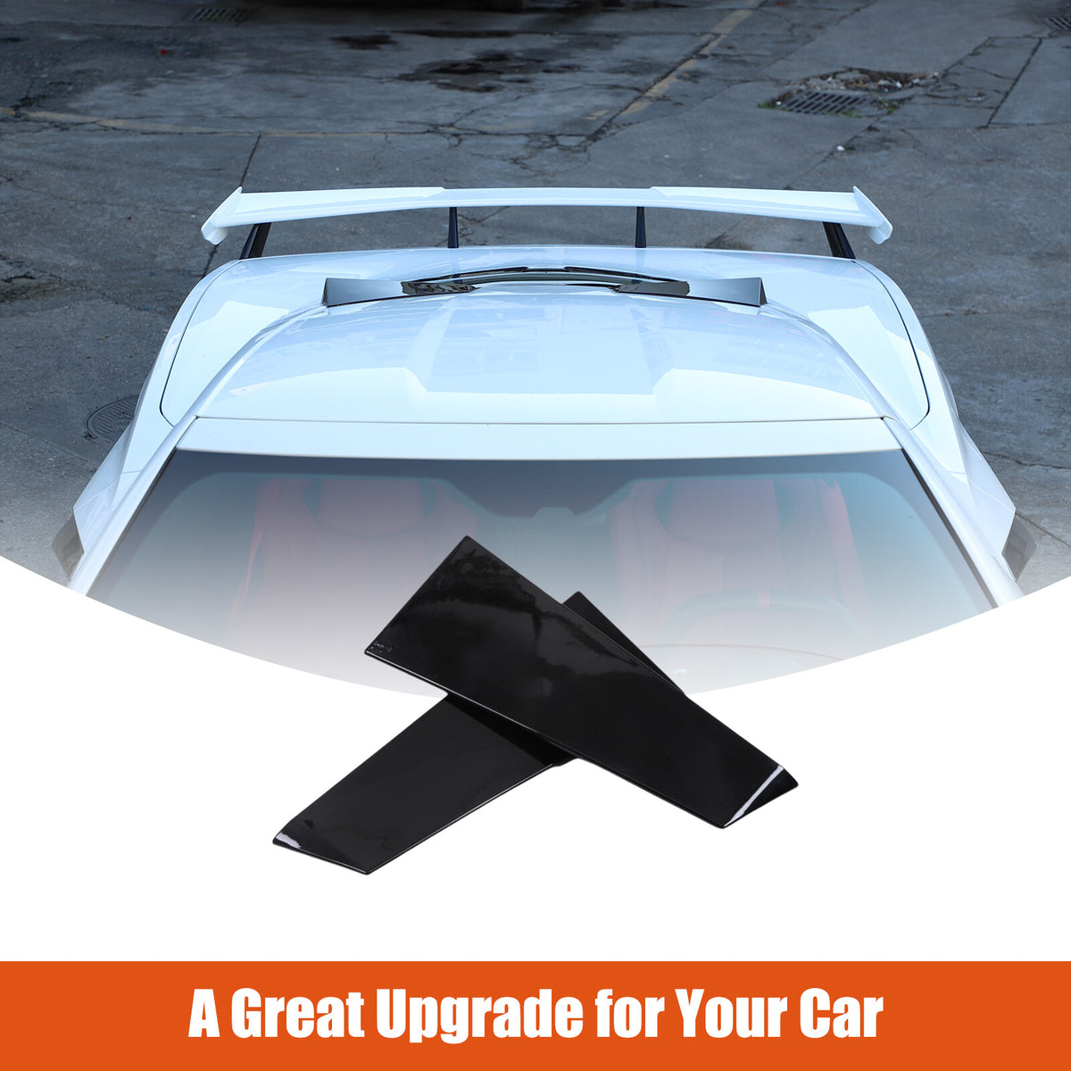 Glossy Black anti-wind buffeting deflector Trim For Corvette C8 Coupe 2026 US 14