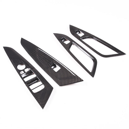 Real Carbon Fiber Window Lift Button Trim Cover For BMW 4 Series G26 2021-22 8