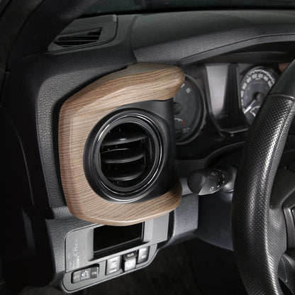 Wood Grain Interior Center Console Cover Trim For Toyota Tacoma 2016-2023 14