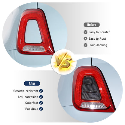 Real Carbon Fiber Rear Taillight Panel Trim For Fiat 500 Abarth 595 695 2016+ 22