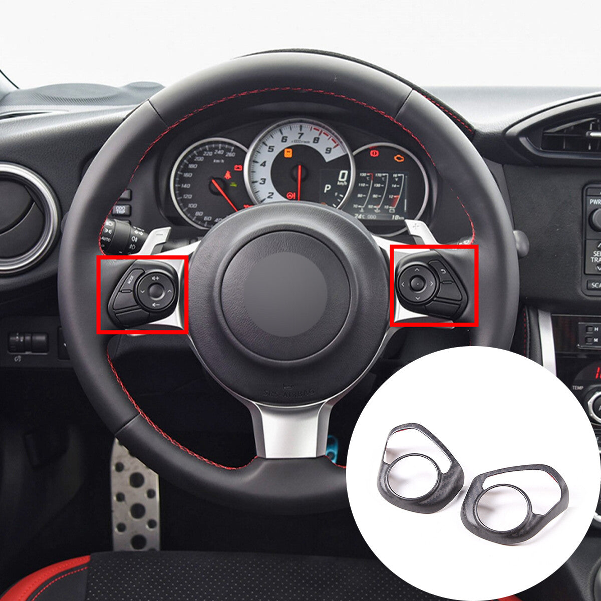Matte Real Carbon Fiber Interior Center Trim Set For GR86/Subaru BRZ 2022+ 111