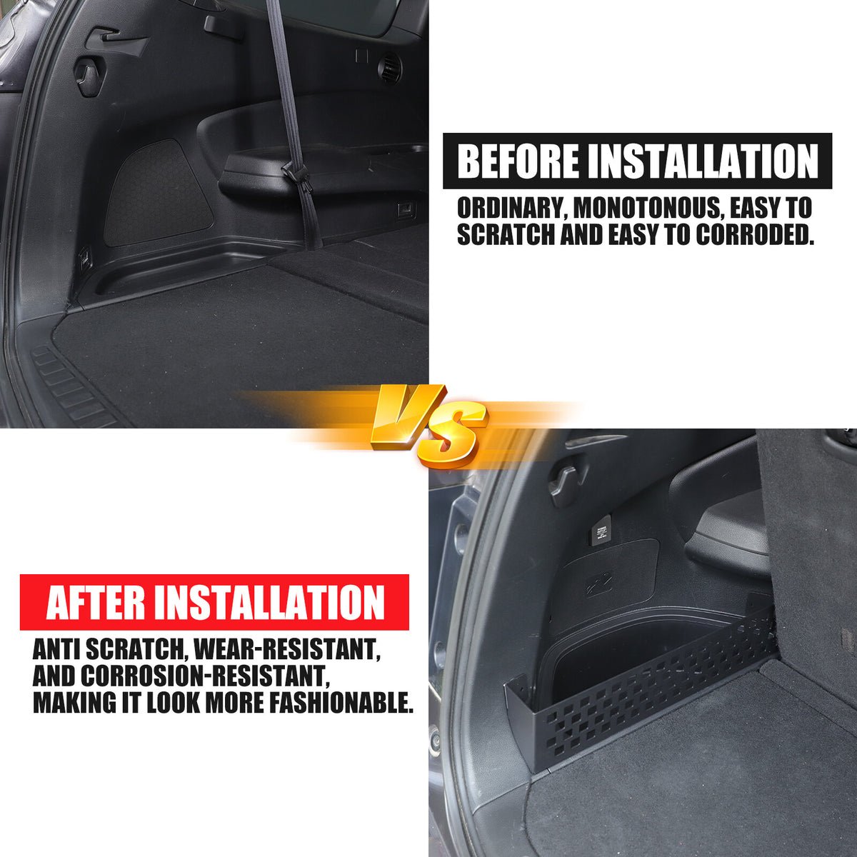 Left Trunk Side Storage Baffle Box Tray Molle Panel For Honda Pilot 2016-2022 17