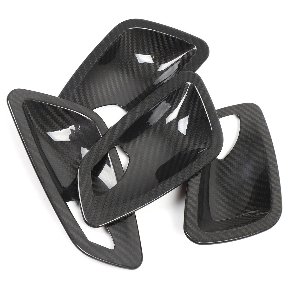 Real Carbon Fiber Inner Interior Door Bowl Trim For BMW 3 Series E90 2005-2012 13