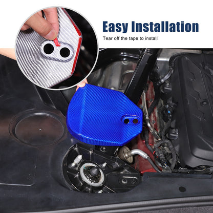 Blue Real Carbon Fiber Rear Strut Shock Tower Cover Mag Ride For Corvette C8 20+ 20