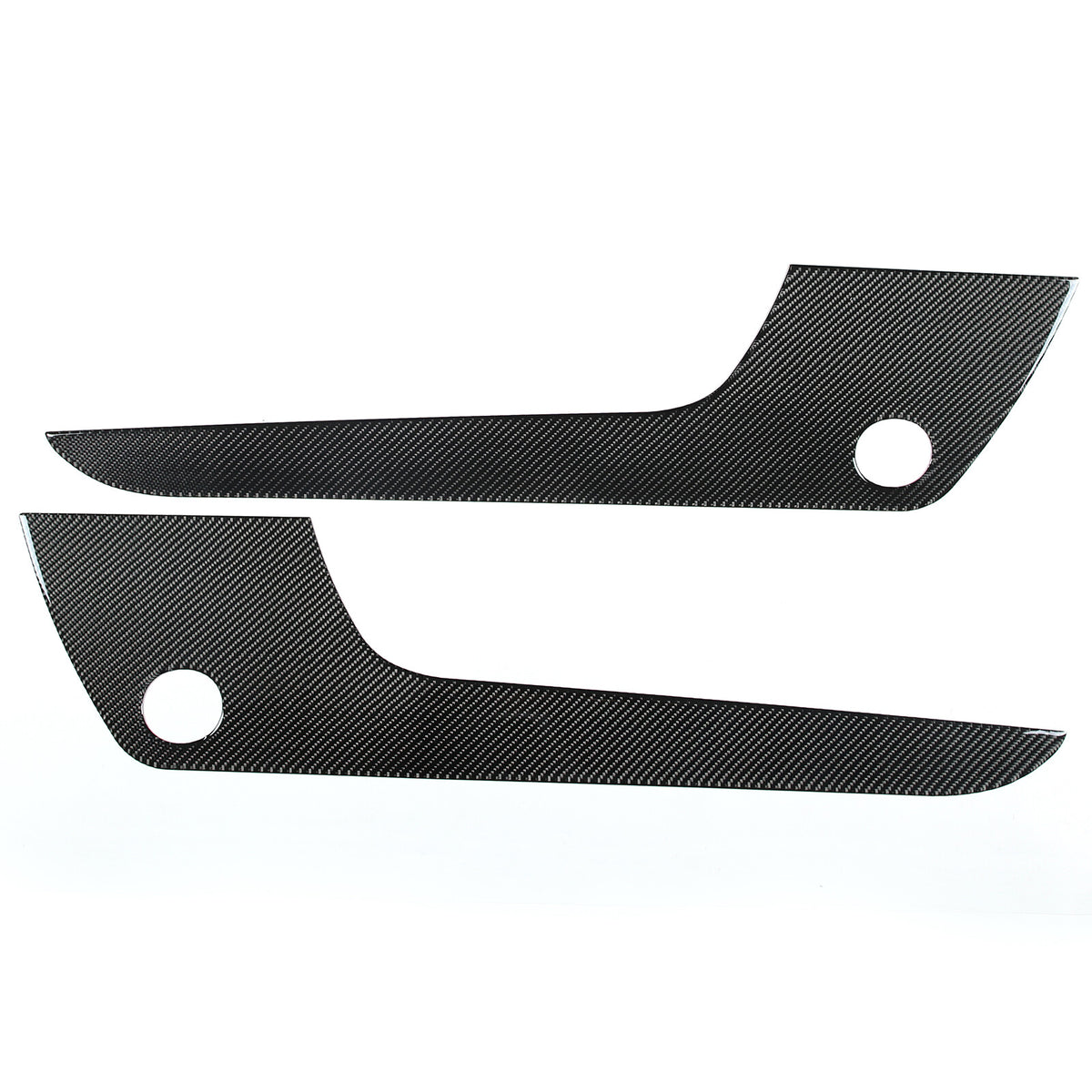 Carbon Fiber Door Upper & Bottom Anti Kick Panel Trim Sticker For Corvette C6 17