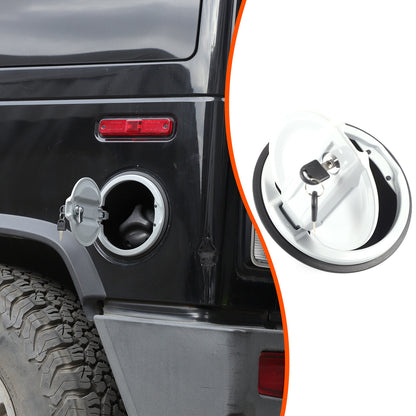Silver Alloy Fuel Tank Cap Anti-theft Lock Cover Trim For Hummer H2 2003-2009 13