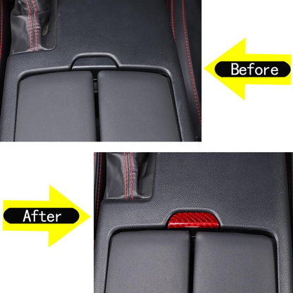 Red Real Carbon Fiber Interior Center Console Trim Set Kit For Subaru BRZ 22+ 27