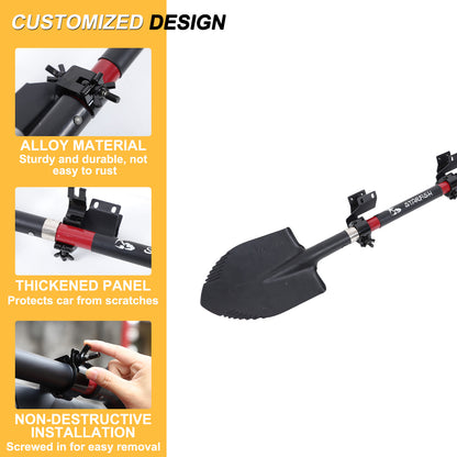 Lift Shovel Holder Offroad Roof Rack Bracket For LR Freelander 2 LR2 L359 07-15 6