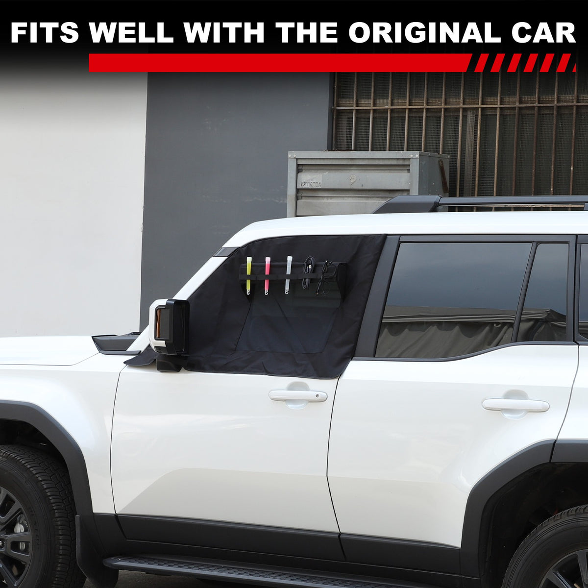 Front Window Vent Visor Sun Shade Cover For Toyota Land Cruiser Prado LC250 24+ 9