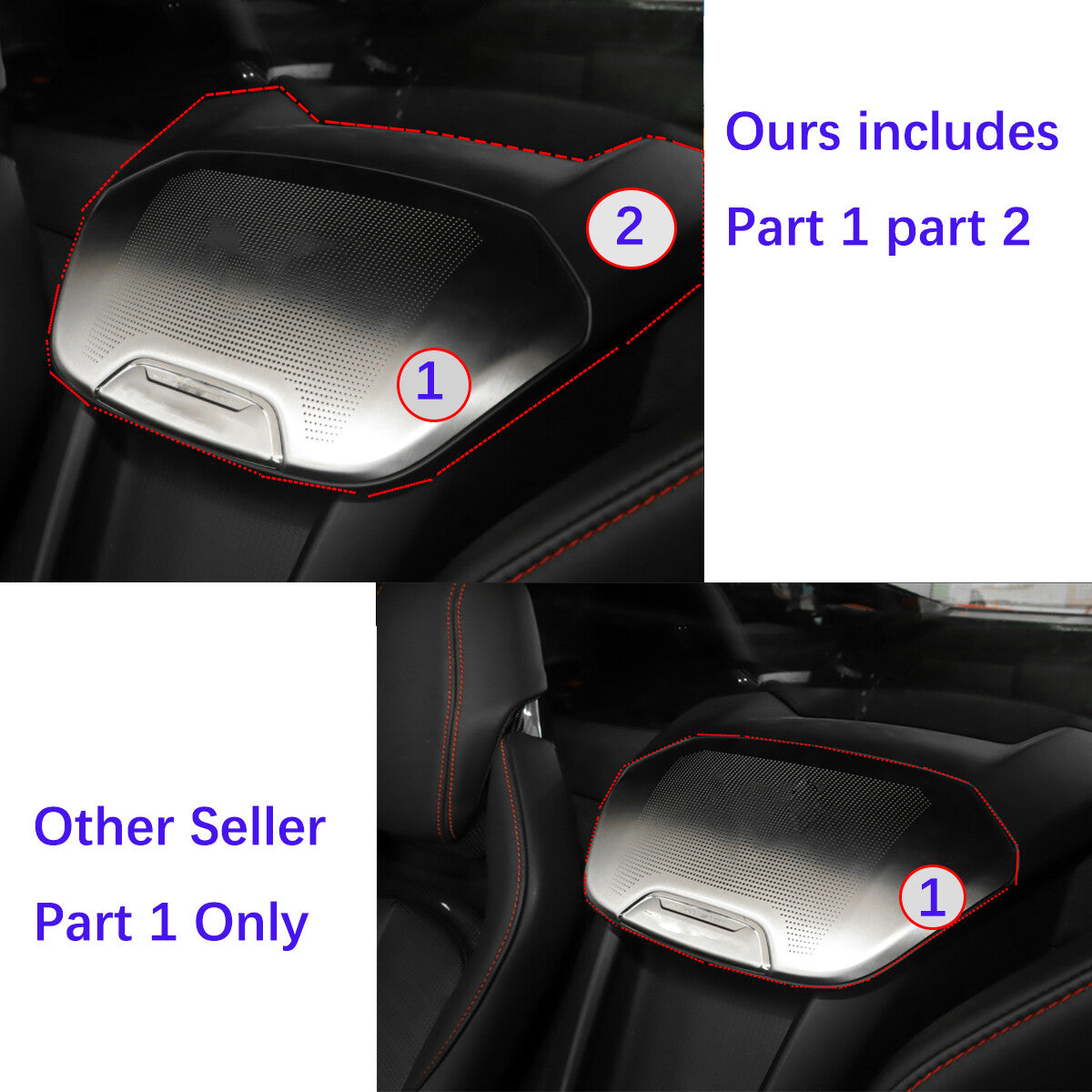 Red Real Carbon Fiber Full Interior Set Decor Trim Kit for Corvette C8 20-25 156