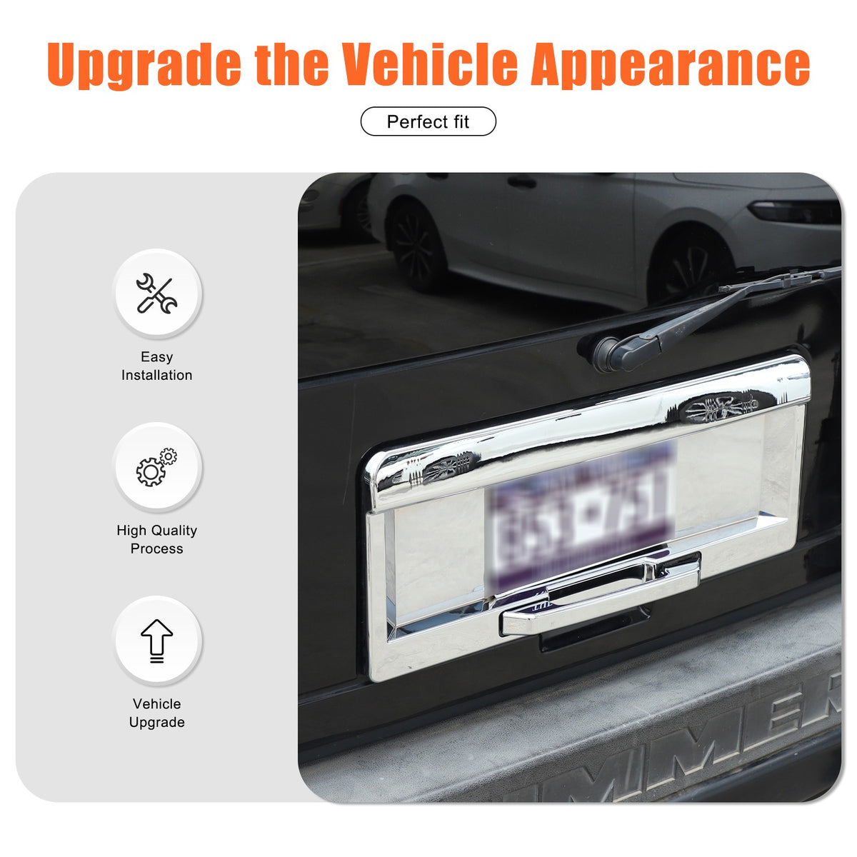 Silver Chrome Exterior Door Handle Mirror Hood Vent Trim Kit For Hummer H2 03-09 160
