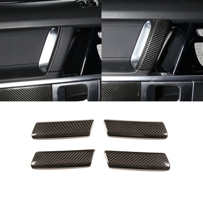 Carbon Fiber Inner Door Armrest Handle Trim Cover For Benz G W463 G63 19-20 1