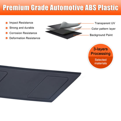 ABS Piano Black Rear Hood Wash Waterproof Trim Cover For Corvette C8 2020+ 18